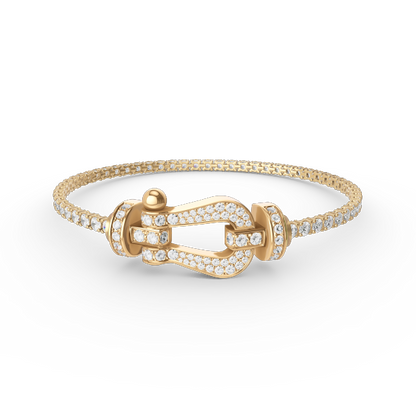 [Resenly Jewelry]FORCE  LARGE HORSESHOE FULL DIAMOND TENNIS BRACELET