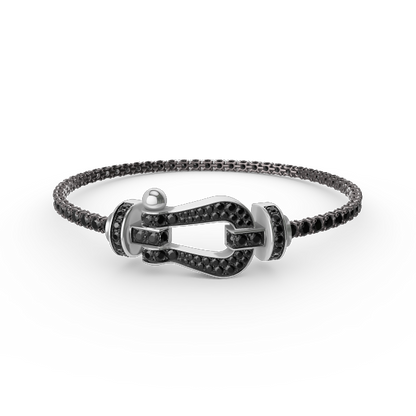 [Resenly Jewelry]FORCE  LARGE HORSESHOE FULL DIAMOND TENNIS BRACELET